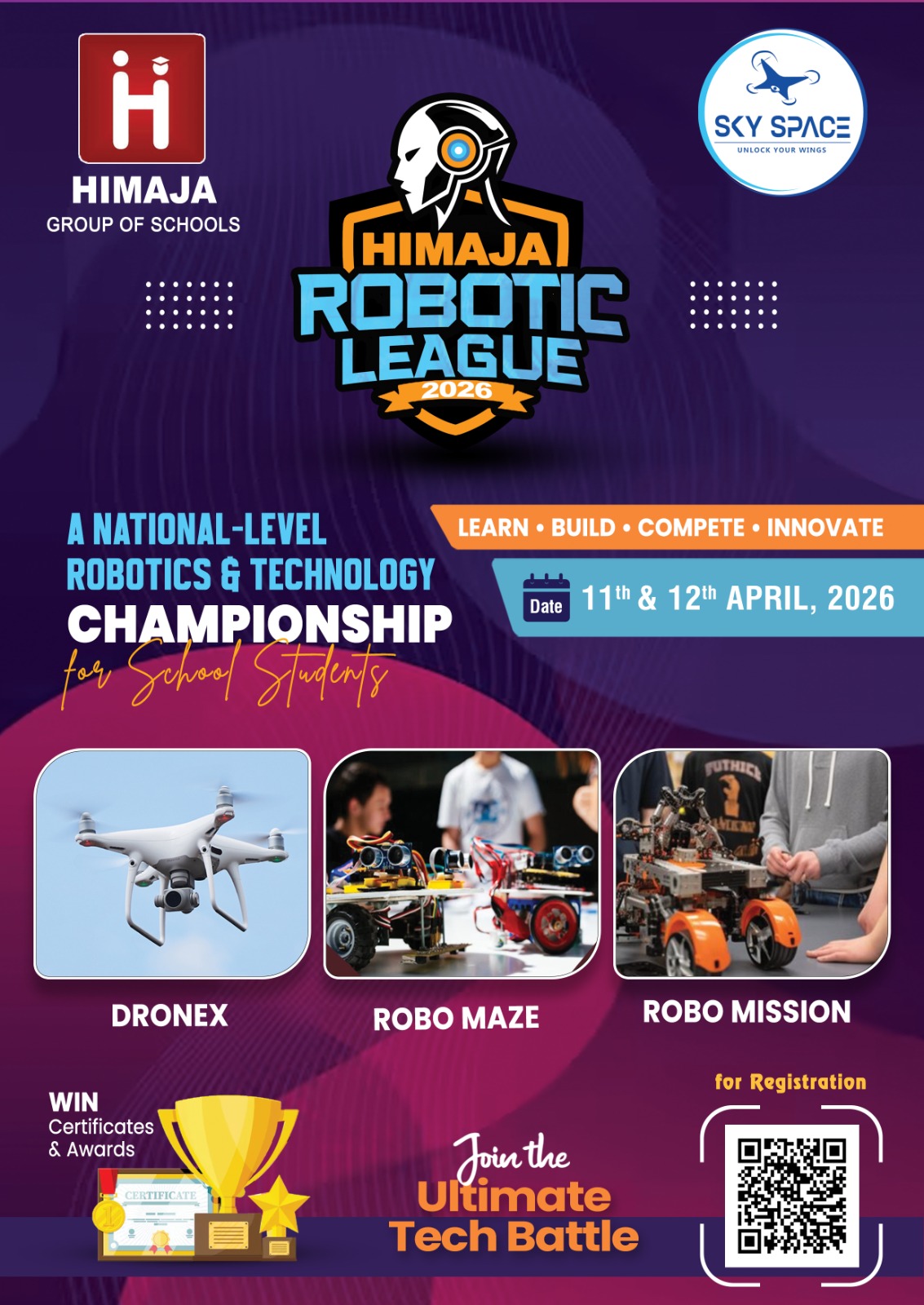 Students working on robotics